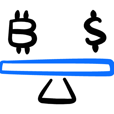 Crypto Currency Bitcoin Dollar Balance Icon from Freehand Duotone Set