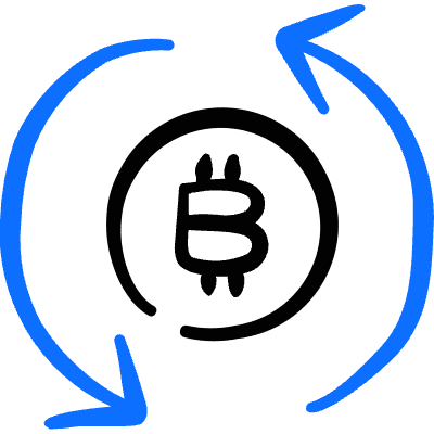 Crypto Currency Bitcoin Exchange 1 Icon from Freehand Duotone Set