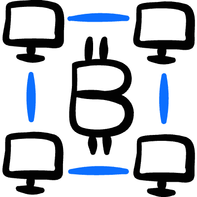 Crypto Currency Bitcoin Monitor Mining Icon from Freehand Duotone Set