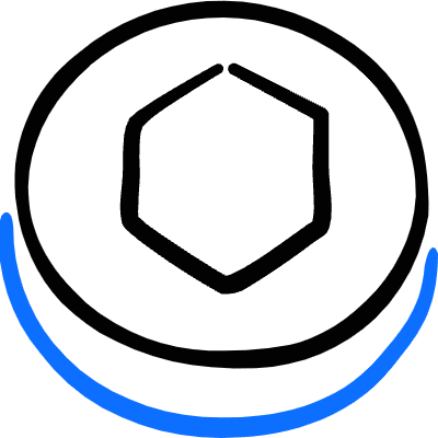 Crypto Currency Chainlink Icon from Freehand Duotone Set