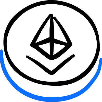 Crypto Currency Ethereum Icon from Freehand Duotone Set