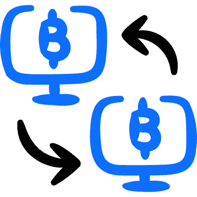 Crypto Transaction Monitor Icon from Freehand Duotone Set