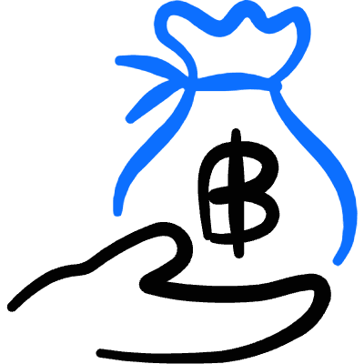 Currency Bag Hand Bath Icon from Freehand Duotone Set