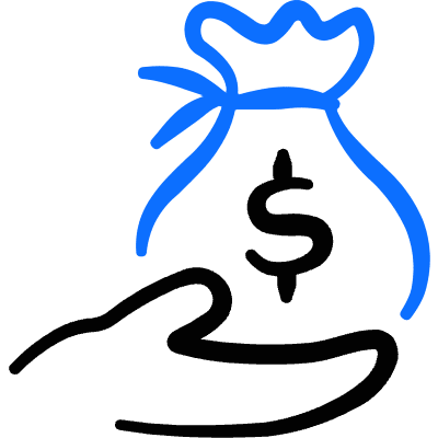 Currency Bag Hand Dollar Icon from Freehand Duotone Set