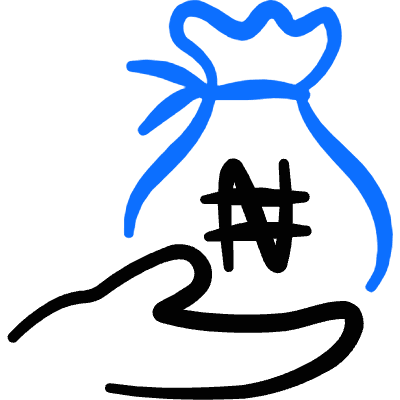 Currency Bag Hand Nagras Icon from Freehand Duotone Set