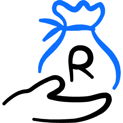 Currency Bag Hand Rand Icon from Freehand Duotone Set