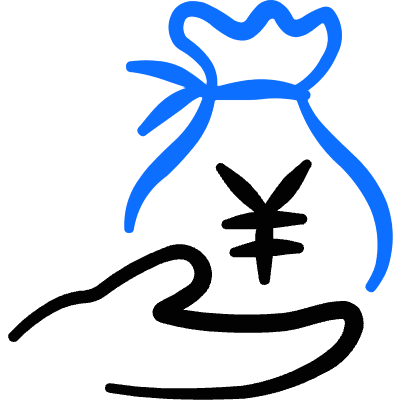 Currency Bag Hand Yen Icon from Freehand Duotone Set