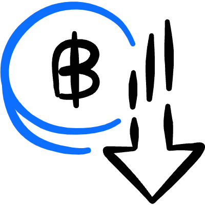 Currency Bath Decrease Icon from Freehand Duotone Set