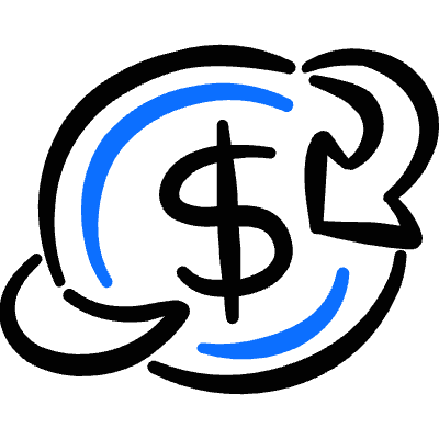 Currency Dollar Exchange Icon from Freehand Duotone Set