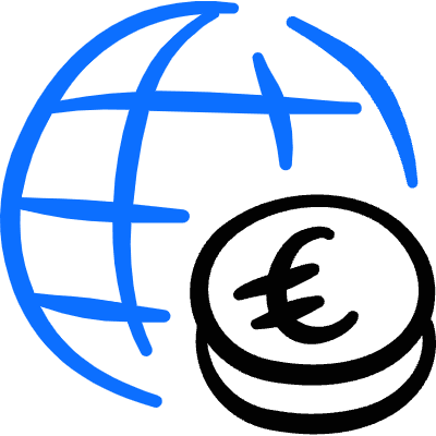 Currency Euro International Icon from Freehand Duotone Set