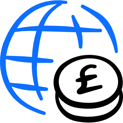 Currency Pound International Icon from Freehand Duotone Set