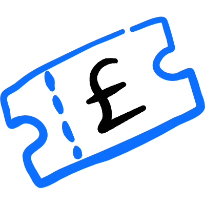 Currency Pound Ticket Icon from Freehand Duotone Set