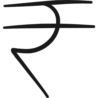 Currency Rupee Symbol Icon from Freehand Duotone Set