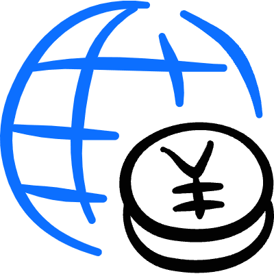 Currency Yen  International Icon from Freehand Duotone Set