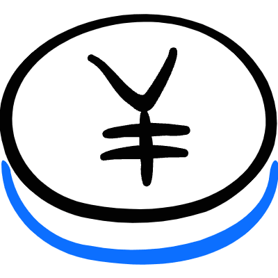 Currency Yen Circle Icon from Freehand Duotone Set
