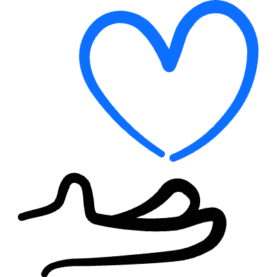 Donation Charity Heart Hand Icon from Freehand Duotone Set
