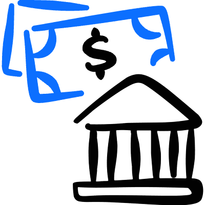 Saving Bank Cash Icon from Freehand Duotone Set
