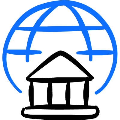 Saving Bank International Icon from Freehand Duotone Set