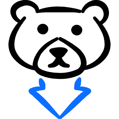 Saving Bear Market Decrease Icon from Freehand Duotone Set
