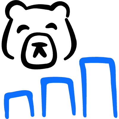 Saving Bear Market Graph Bars Icon from Freehand Duotone Set