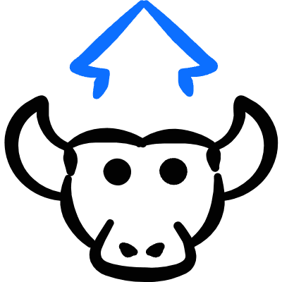 Saving Bull Market Increase Icon from Freehand Duotone Set
