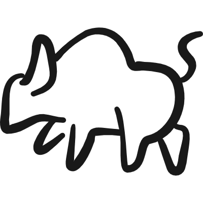 Saving Bull Market Icon from Freehand Duotone Set
