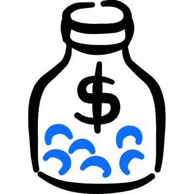 Saving Coin Bottle Icon from Freehand Duotone Set