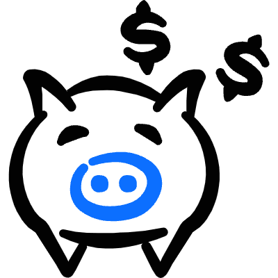 Saving Piggy Bank Icon from Freehand Duotone Set