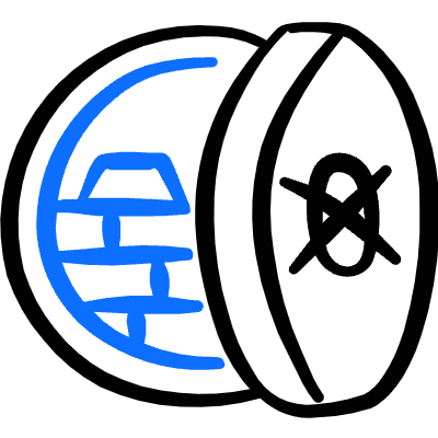 Saving Safe Open Icon from Freehand Duotone Set