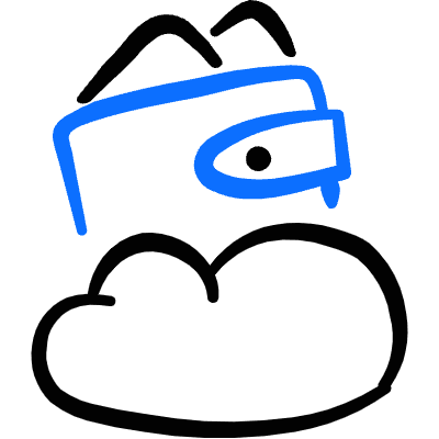 Modern Payment Cloud Wallet Icon from Freehand Duotone Set