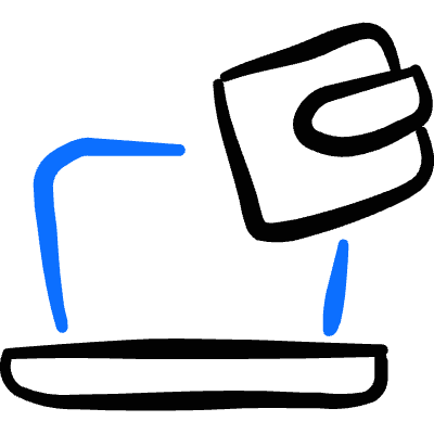 Modern Payment Pay Laptop Wallet Icon from Freehand Duotone Set
