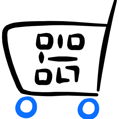 Modern Payment Qr Cart Icon from Freehand Duotone Set