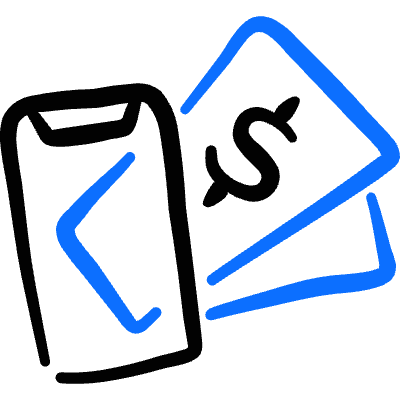 Modern Payment Smartphone Cashless Icon from Freehand Duotone Set