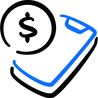 Modern Payment Smartphone Pay Dollar 2 Icon from Freehand Duotone Set