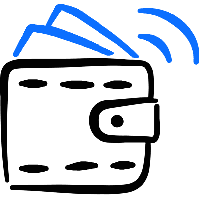 Modern Payment Wallet Nfc Icon from Freehand Duotone Set