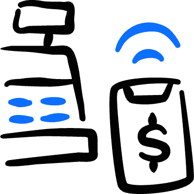 Modern Payment Wireless Smartphone Icon from Freehand Duotone Set