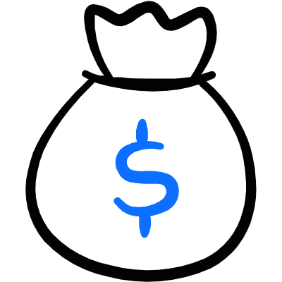 Money Bag Dollar Icon from Freehand Duotone Set