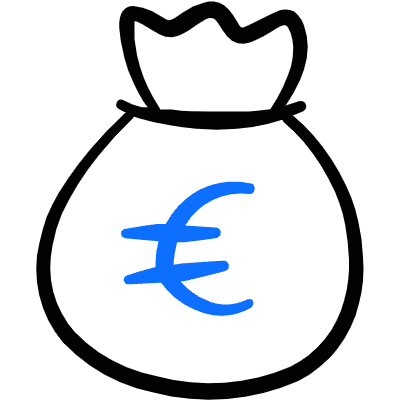 Money Bag Euro Icon from Freehand Duotone Set