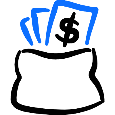 Money Bags Icon from Freehand Duotone Set