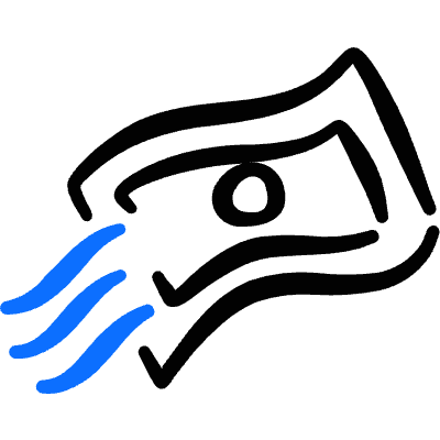 Money Bill Fly Icon from Freehand Duotone Set