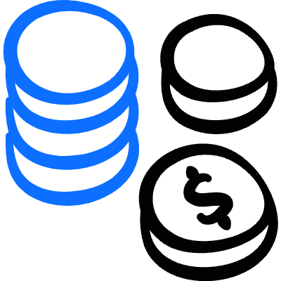 Money Coin Stack 1 Icon from Freehand Duotone Set