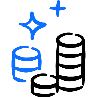 Money Coin Stack Icon from Freehand Duotone Set