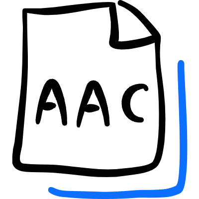 Audio File Aac Icon from Freehand Duotone Set