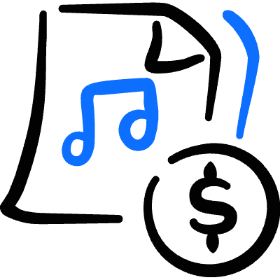 Audio File Cash Icon from Freehand Duotone Set