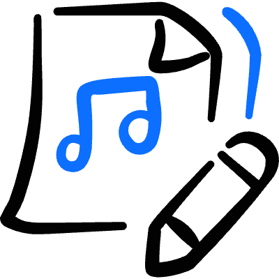 Audio File Edit Icon from Freehand Duotone Set