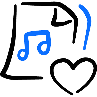 Audio File Favorite Heart Icon from Freehand Duotone Set