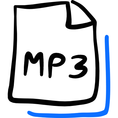 Audio File Mp3 Icon from Freehand Duotone Set