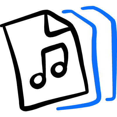 Audio File Multiple Icon from Freehand Duotone Set