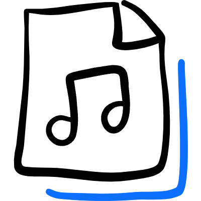 Audio File Note Icon from Freehand Duotone Set