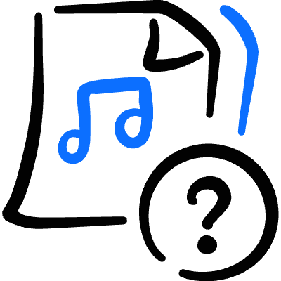 Audio File Question Icon from Freehand Duotone Set